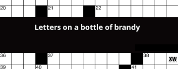 Brandy Bottle Letters Crossword Clue